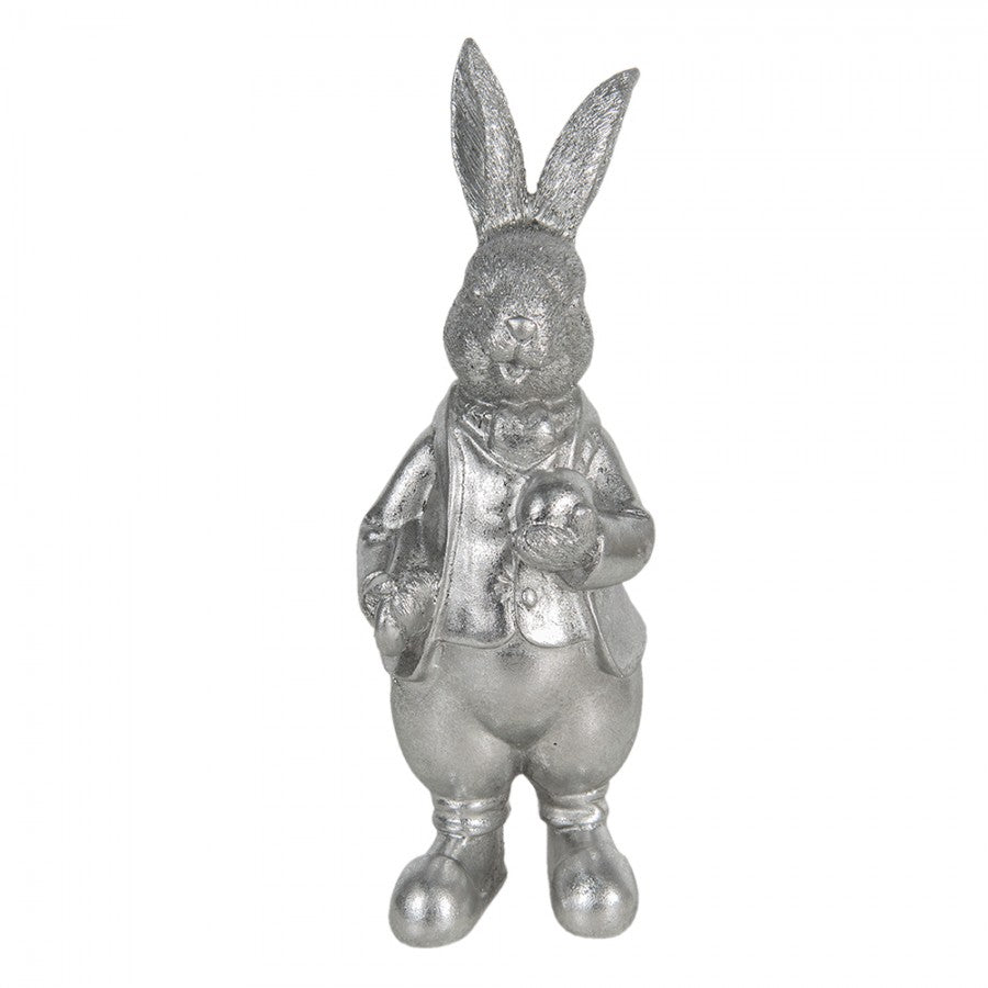 Påskdekoration Kanin 22 Cm Silverfärgad