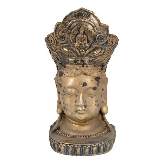 Dekoration Buddha 11x9x22 Cm Guldfärgad Polyresin
