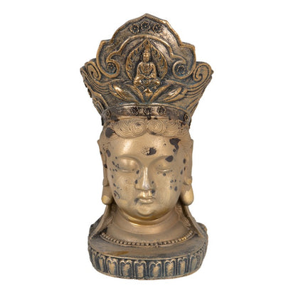 Dekoration Buddha 11x9x22 Cm Guldfärgad Polyresin