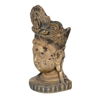 Dekoration Buddha 11x9x22 Cm Guldfärgad Polyresin