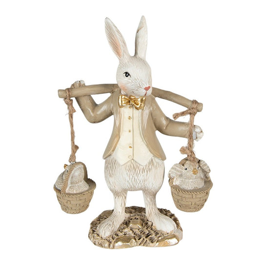 Påskdekoration Kanin 17 Cm Beige Brun Polyresin