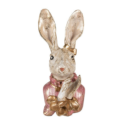 Påskdekoration Kanin Beige Rosa 11x12x24 cm