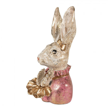 Påskdekoration Kanin Beige Rosa 11x12x24 cm