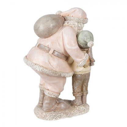 Juldekoration Inomhus Tomte 13x11x18 cm Rosa Polyresin