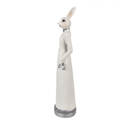 Påskdekoration Kanin 41 Cm Vit Polyresin