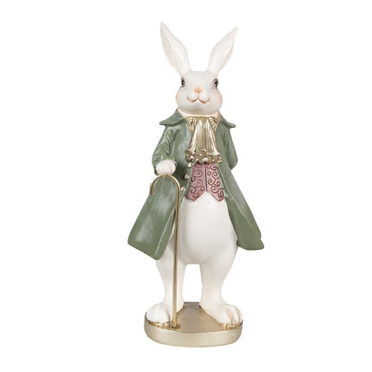 Påskdekoration Kanin 26 Cm Beige Grön Polyresin