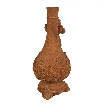 Dekoration Brun Rostig Ängel Ljushållare Polyresin (B/D/H) 10x10x23 cm