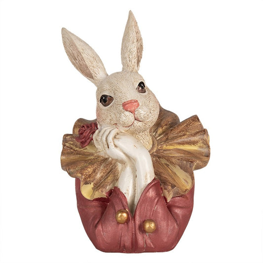 Påskdekoration Kanin 17 Cm Beige Rosa Polyresin