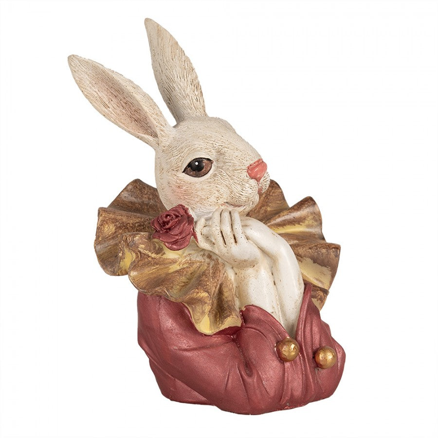 Påskdekoration Kanin 17 Cm Beige Rosa Polyresin