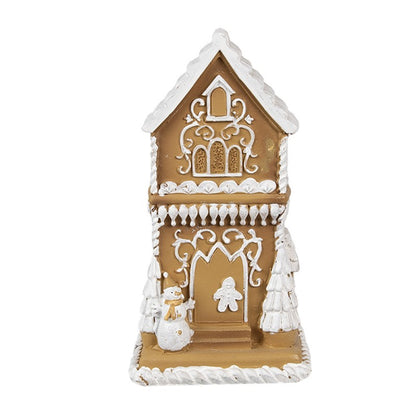 Juldekoration Inomhus hus med LED Brun Vit 8x8x15 cm