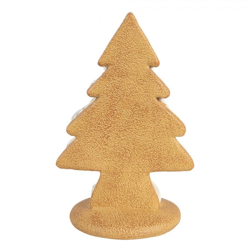 Juldekoration Inomhus Julgran Beige Brun 13x10x21 cm