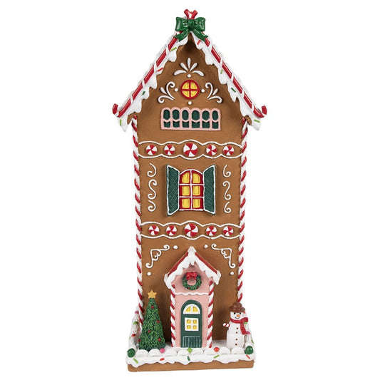 Juldekoration Inomhus hus Brun Vit 17x14x40 cm