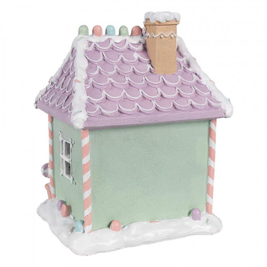Juldekoration Inomhus hus Grön Rosa Lila 17x14x21 cm