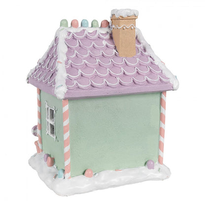 Juldekoration Inomhus hus Grön Rosa Lila 17x14x21 cm