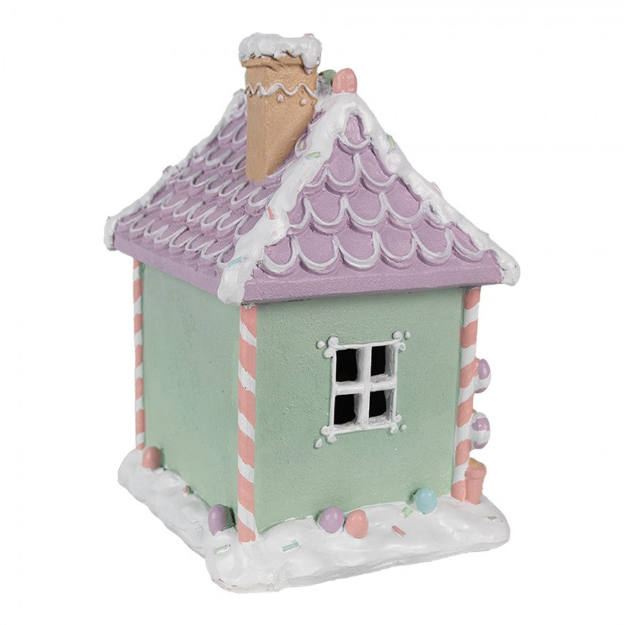 Juldekoration Inomhus hus Grön Rosa Lila 17x14x21 cm