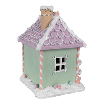 Juldekoration Inomhus hus Grön Rosa Lila 17x14x21 cm
