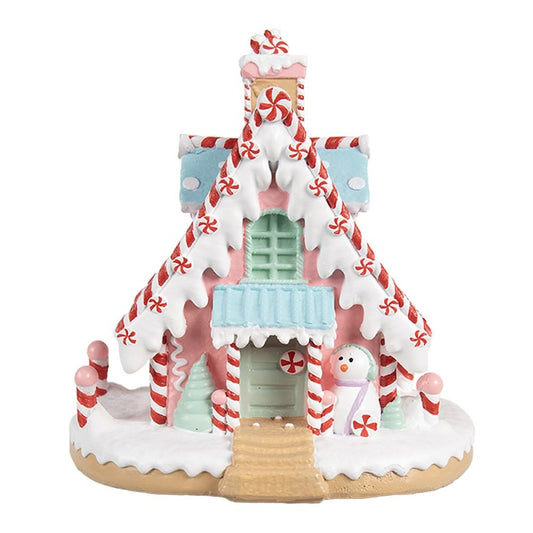 Juldekoration Inomhus hus Rosa Lila 16x13x15 cm
