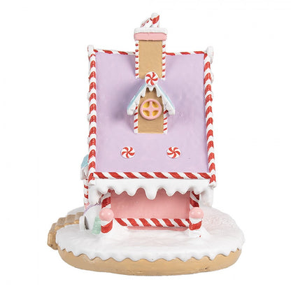Juldekoration Inomhus hus Rosa Lila 16x13x15 cm