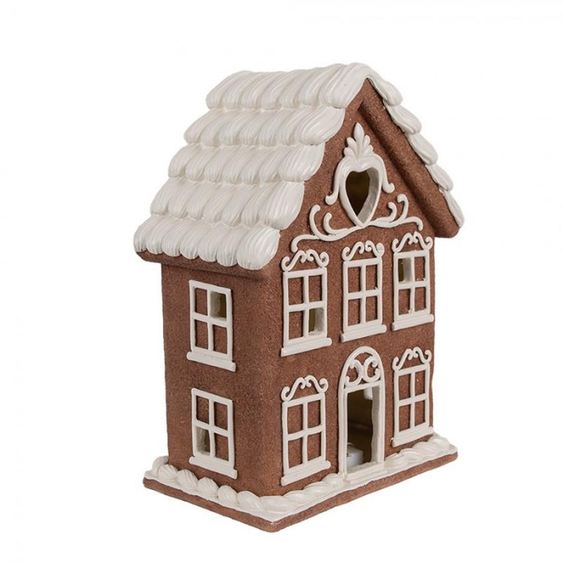 Juldekoration Inomhus Hus med LED Brun 17x10x22 cm / 3xAAA