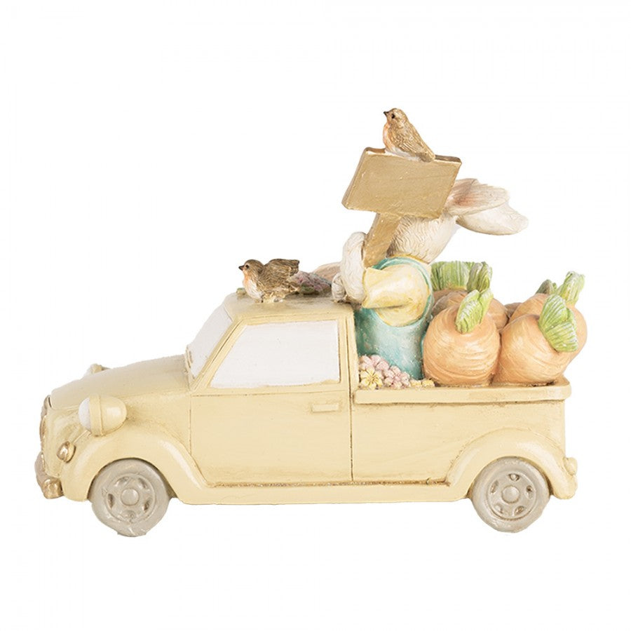 Påskdekoration Kanin 16x8x12 cm Vit Beige