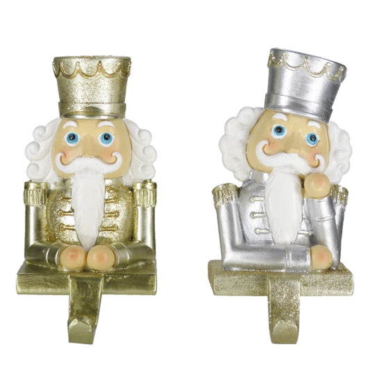 Juldekoration Inomhus Julstrumpa Krok Nötknäppare Guld, Silver 2-pack