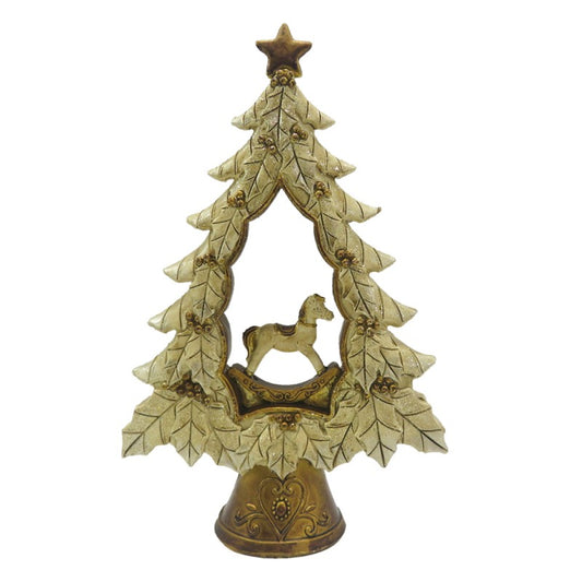 Juldekoration Inomhus Julgran 20 cm Gyllene färg Polyresin