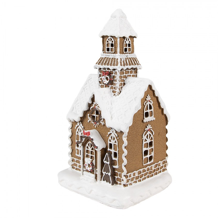 Juldekoration Inomhus hus med LED Brun, Vit 13x11x25 cm