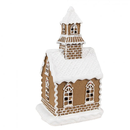 Juldekoration Inomhus hus med LED Brun, Vit 13x11x25 cm
