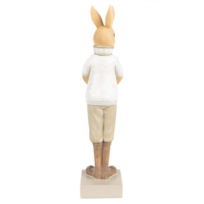 Påskdekoration Kanin 28 Cm Brun Grön Polyresin
