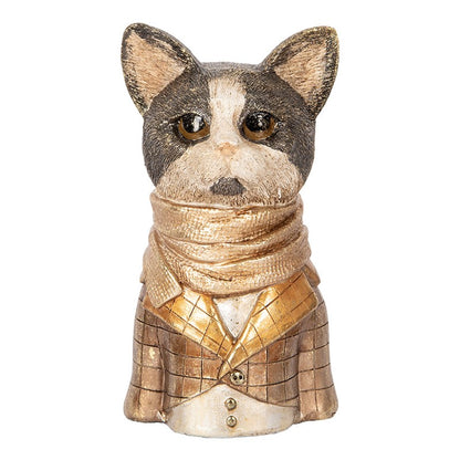 Dekoration Djur Katt 14x12x23 cm Brun