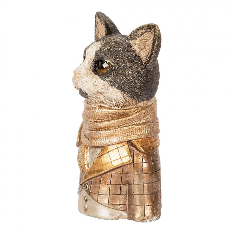 Dekoration Djur Katt 14x12x23 cm Brun