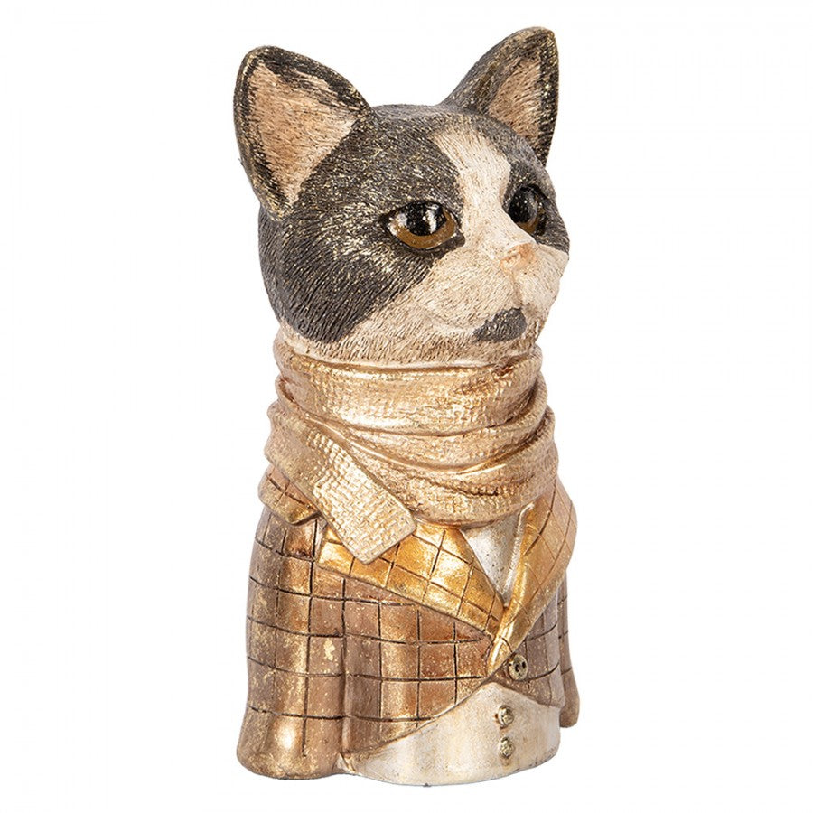 Dekoration Djur Katt 14x12x23 cm Brun