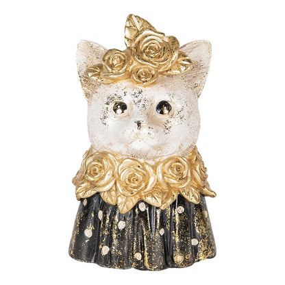 Dekoration Djur Katt 12x10x18 cm Vit Svart