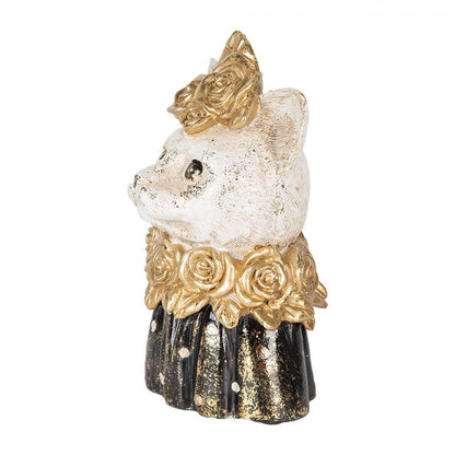 Dekoration Djur Katt 12x10x18 cm Vit Svart