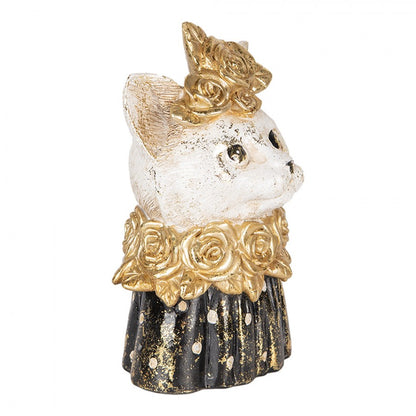 Dekoration Djur Katt 12x10x18 cm Vit Svart