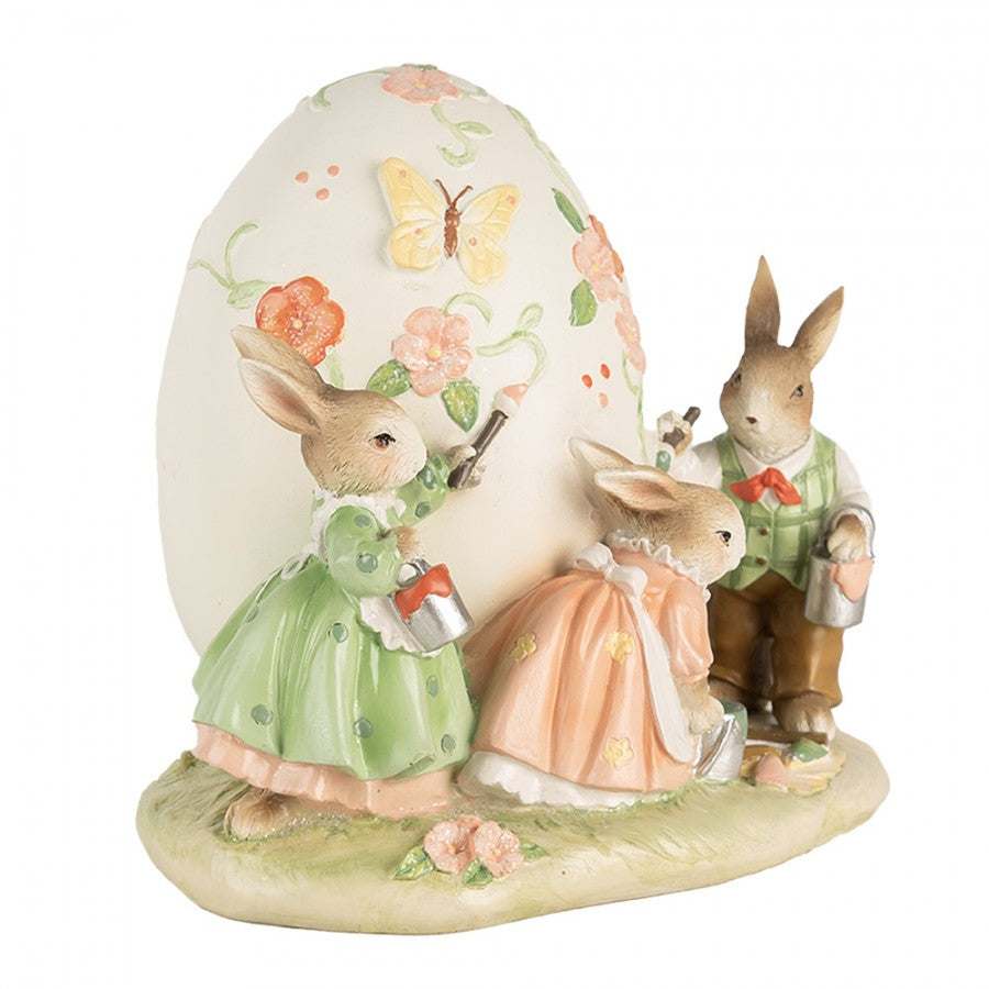 Påskdekoration Kaniner Beige Grön Rosa 22x17x18 cm