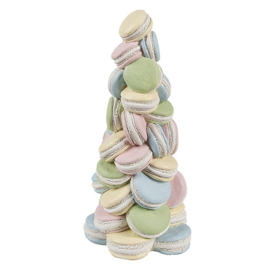 Dekoration figur Macarons Ø 12x25 cm Blå Rosa