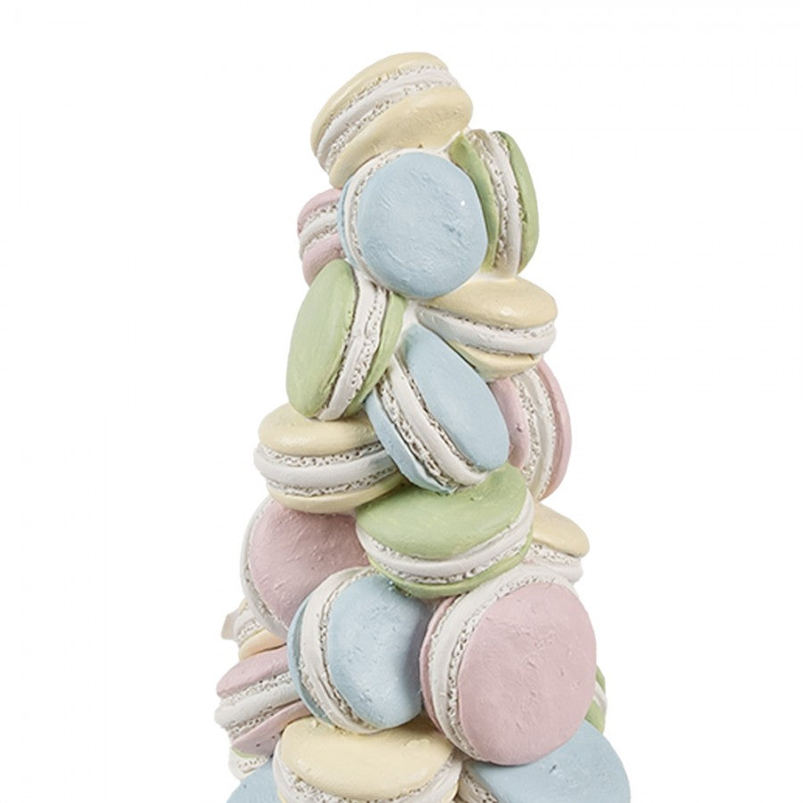 Dekoration figur Macarons Ø 12x25 cm Blå Rosa