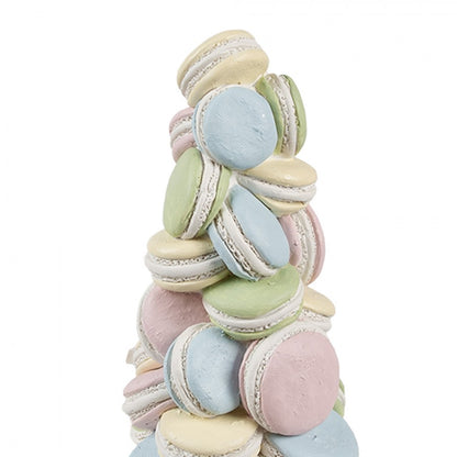 Dekoration figur Macarons Ø 12x25 cm Blå Rosa