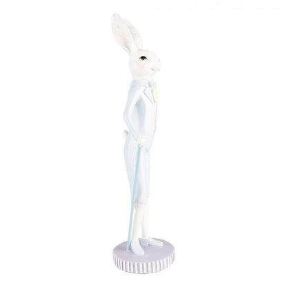Dekoration figur Ø 10x40 cm Vit Blå