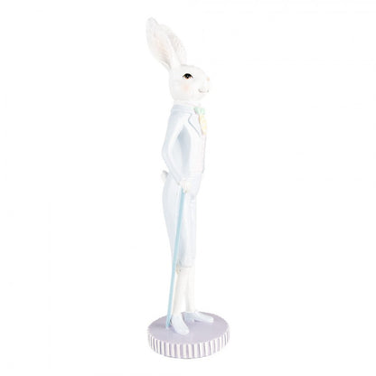 Dekoration figur Ø 10x40 cm Vit Blå