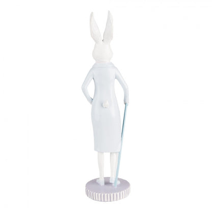 Dekoration figur Ø 10x40 cm Vit Blå