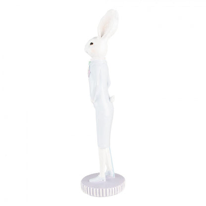 Dekoration figur Ø 10x40 cm Vit Blå