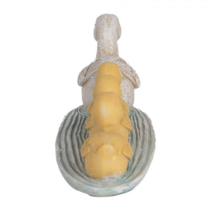 Dekoration Anka 26x6x7 cm Vit Gul