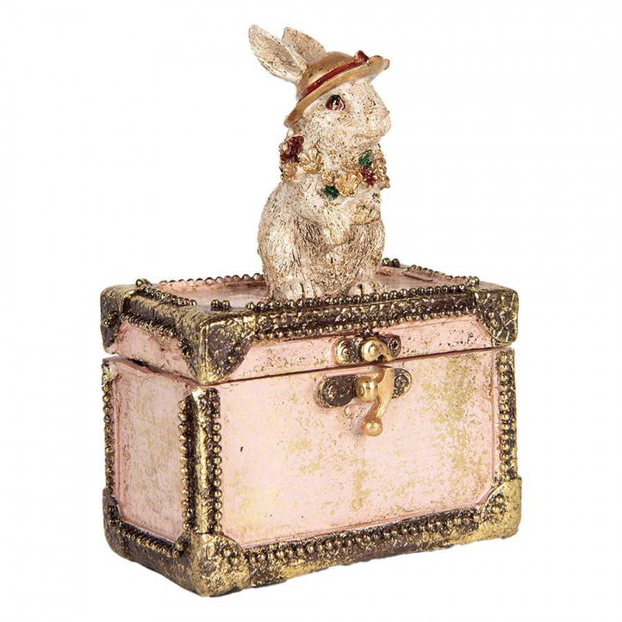 Påskdekoration Kanin 12x8x16 cm Beige Rosa