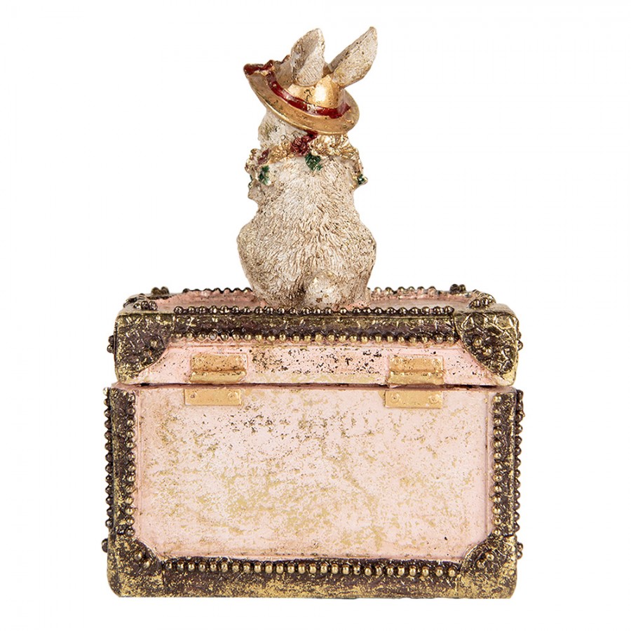 Påskdekoration Kanin 12x8x16 cm Beige Rosa
