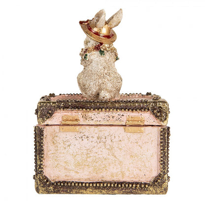 Påskdekoration Kanin 12x8x16 cm Beige Rosa