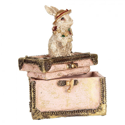 Påskdekoration Kanin 12x8x16 cm Beige Rosa