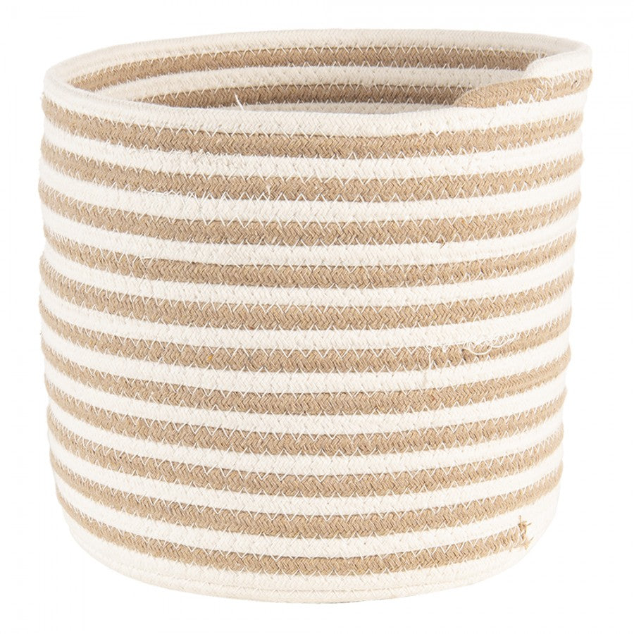 Dekorativ Korg Set om 3 Beige, Brun Ø 26x21 / Ø 26x21 / Ø 19x18 cm