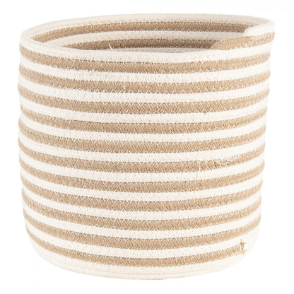 Dekorativ Korg Set om 3 Beige, Brun Ø 26x21 / Ø 26x21 / Ø 19x18 cm